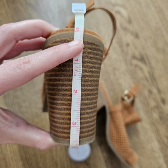 a.n.a Madelyn open toe slingback bootie sandals chunky block heel brown 7 - Picture 4 of 10